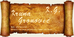 Kruna Gromović vizit kartica